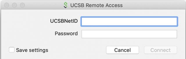 Enter UCSB credentials