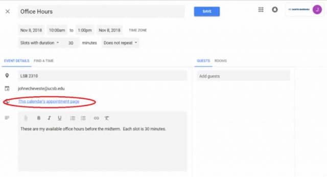 Out of office button