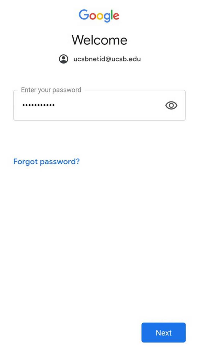 Enter password