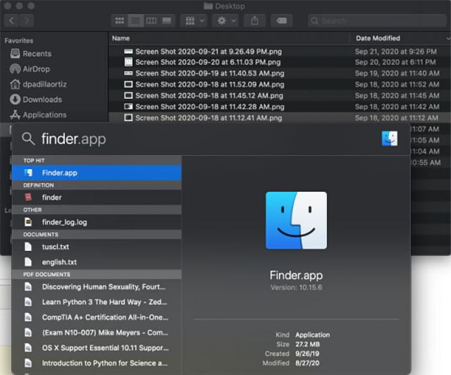 Open the Finder app