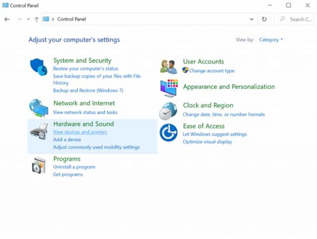 Open Devices and Printers