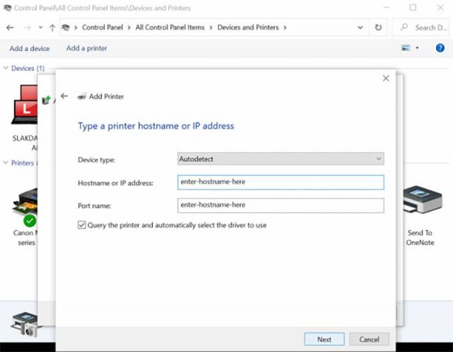 Enter hostname into fields