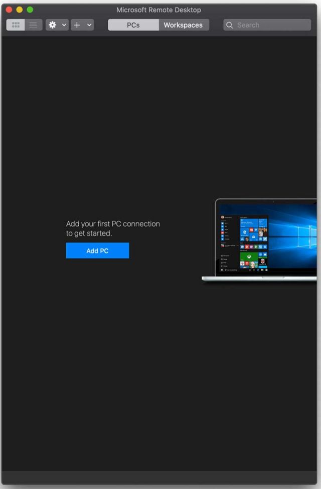 Add PC in Microsoft Remote Desktop